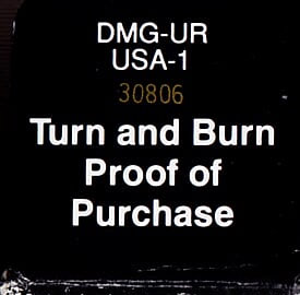 Turn and Burn (the F-14 Dogfight Simulator) USA-1 Inner flap of the box