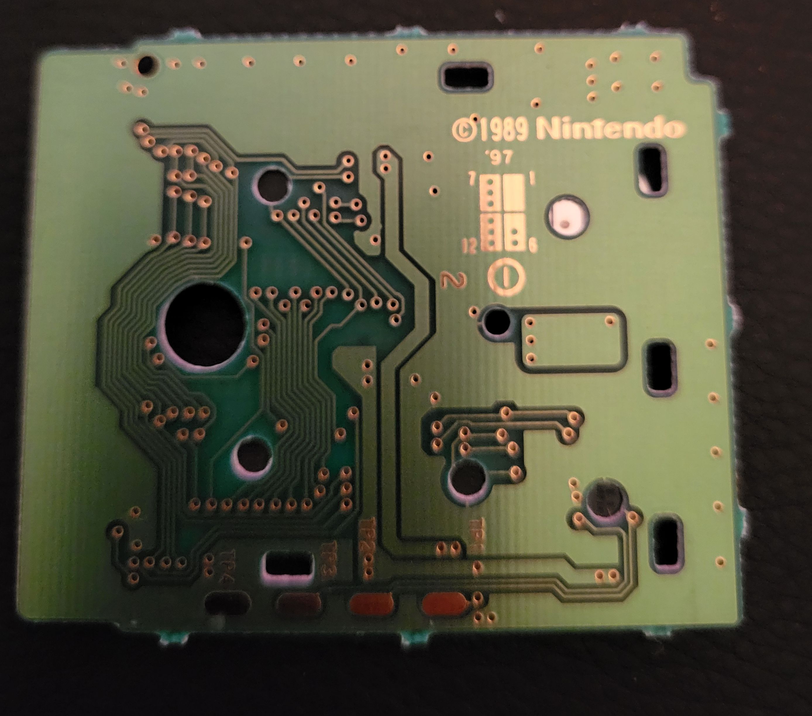 Mole Mania NFAH Back of the PCB