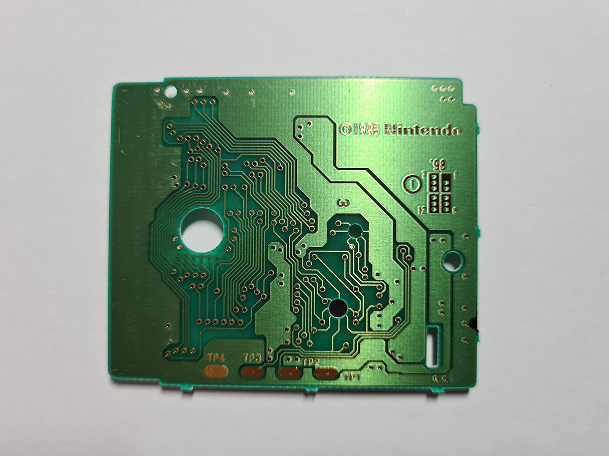 Wario Land II AUS Back of the PCB