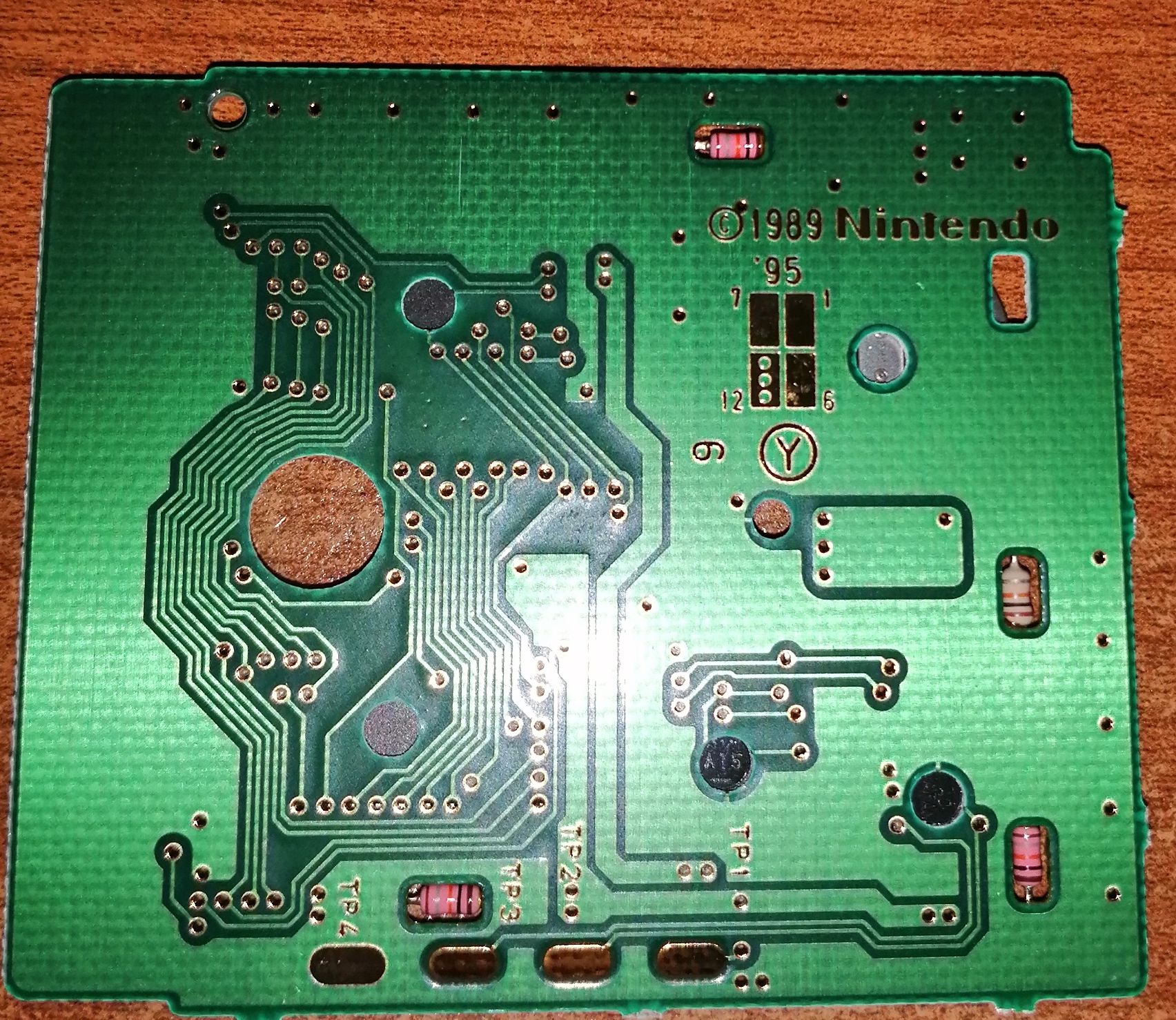 Mario's Picross GPS Back of the PCB