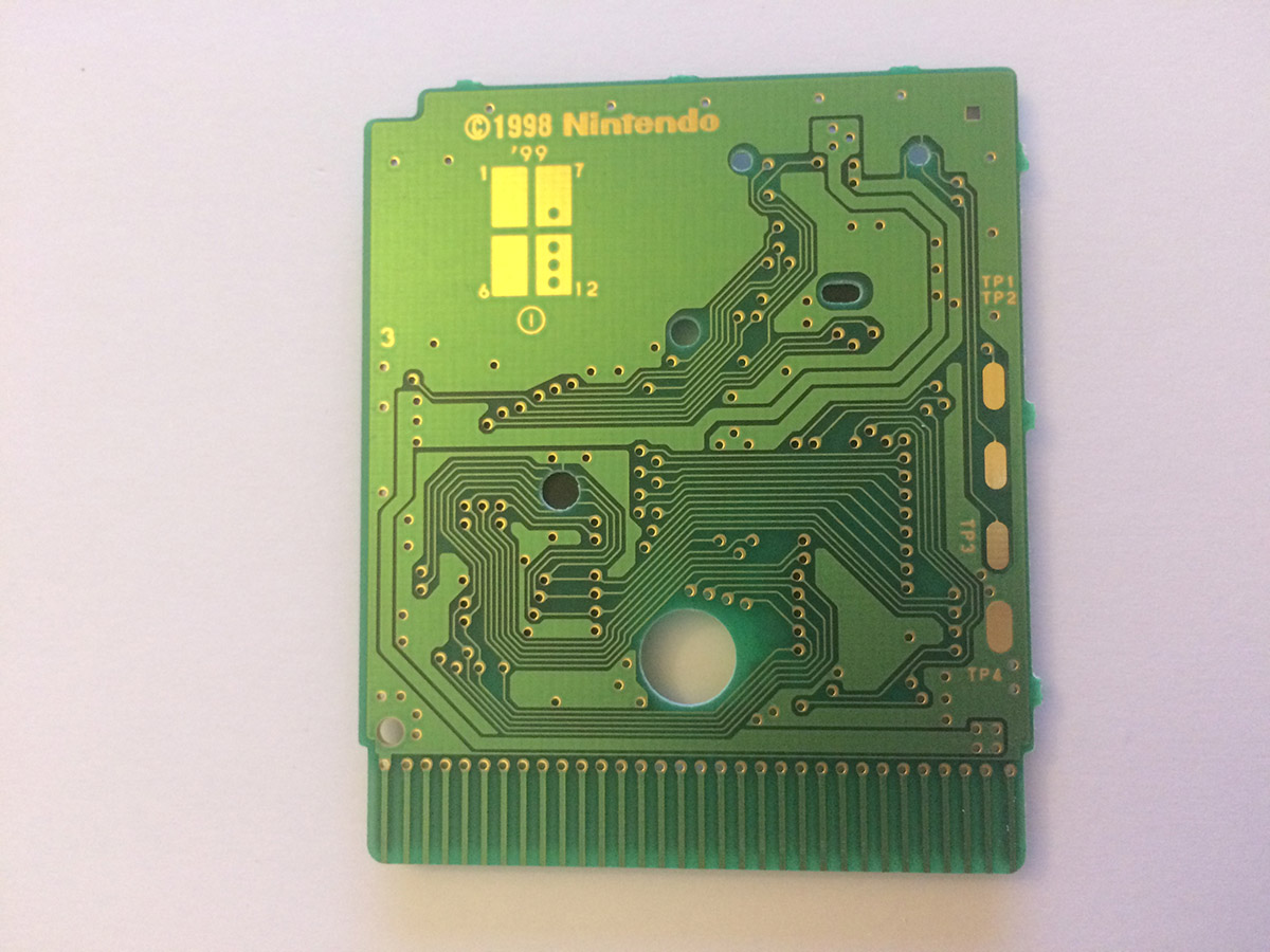 Pokemon Version bleue NFRA Back of the PCB