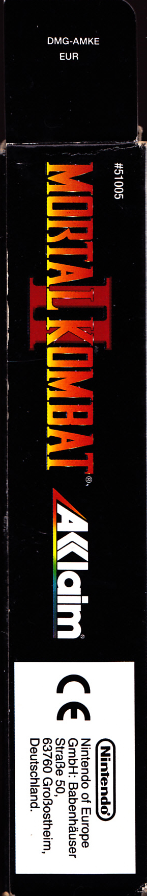 Mortal Kombat II EUR Box left site