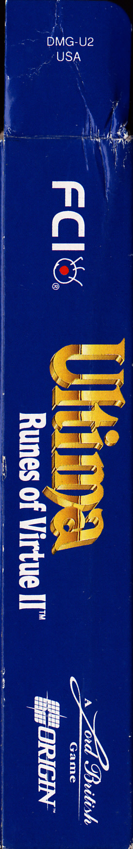 Ultima Runes of Virtue II USA Box left site