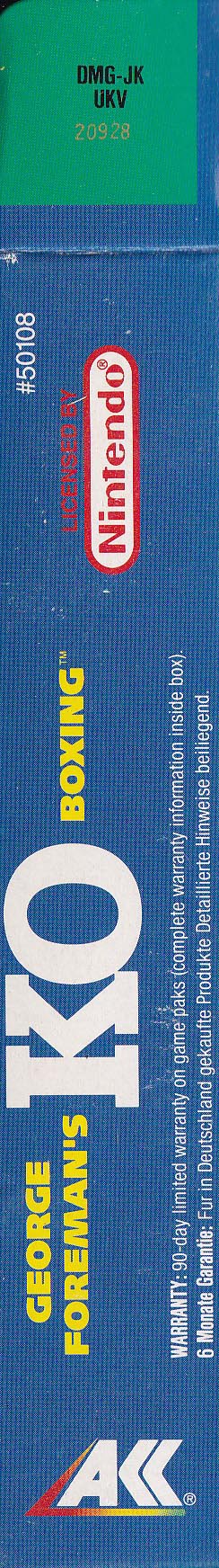 George Foreman's KO Boxing UKV Box right side