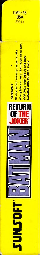 Batman Return of the Joker USA Box right side