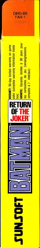 Batman Return of the Joker FAH-1 Box right side