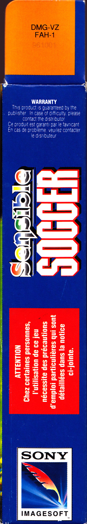 Sensible Soccer FAH-1 Box right side