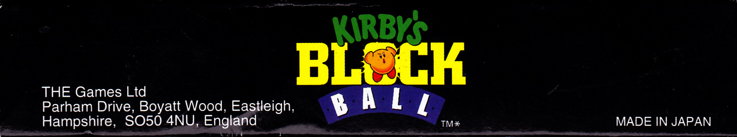 Kirby's Block Ball UKV Box top