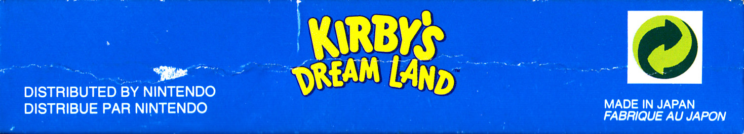 Kirby's Dream Land FAH-2 Box top