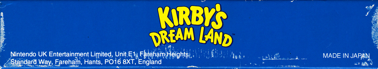 Kirby's dream land UKV-1 Box top