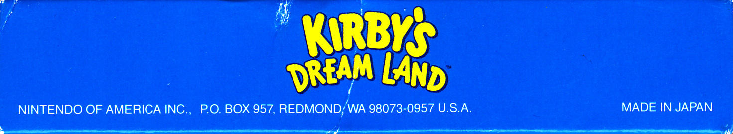 Kirby's Dream Land USA Box top