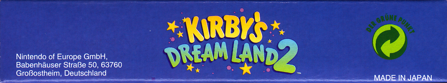 Kirby's Dream Land 2 NOE Box top