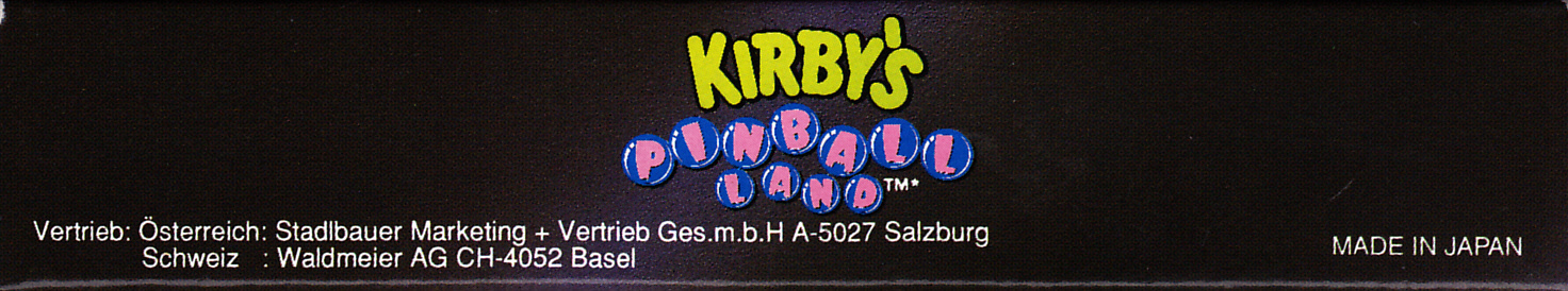 Kirby's Pinball Land FRG-1 Box top