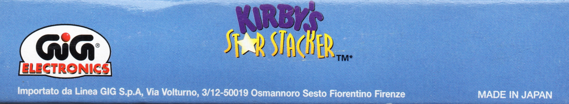 Kirby's Star Stacker NITA Box top