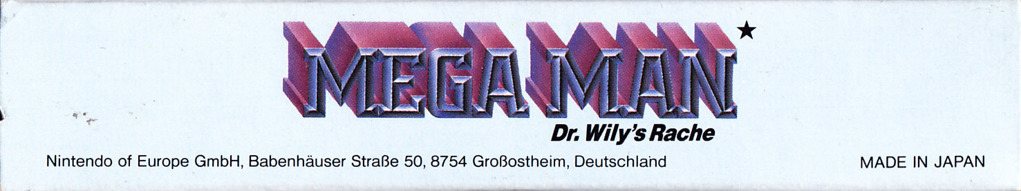 Mega Man Dr. Wily’s Rache NOE Box top