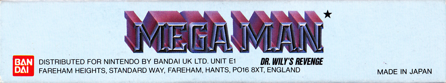 Mega Man Dr. Wily's Revenge UKV Box top