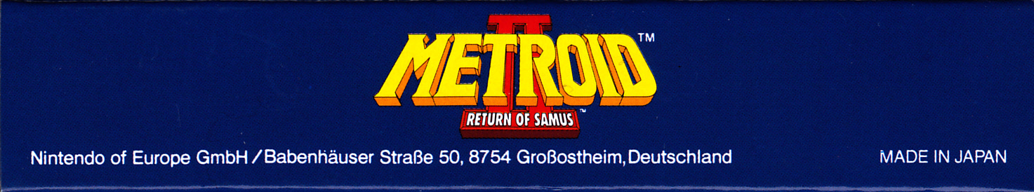 Metroid II Return of Samus NOE Box top