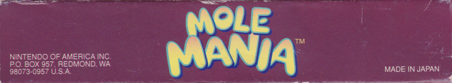 Mole Mania USA-1 Box top