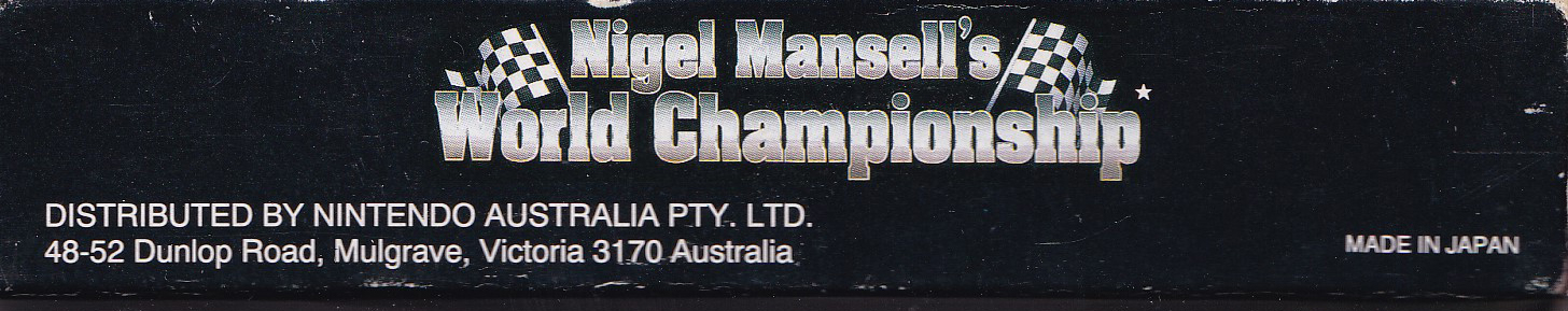 Nigel Mansell’s World Championship AUS-1 Box top