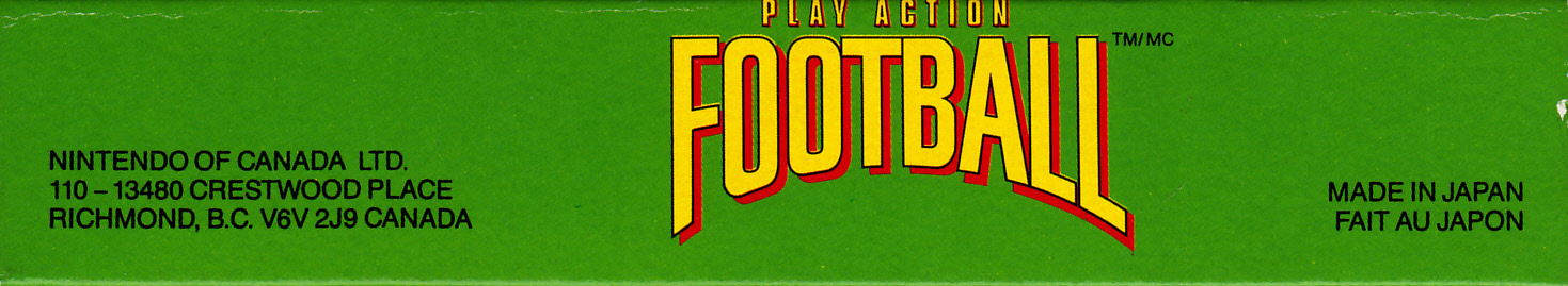 Play Action Football CAN Box top