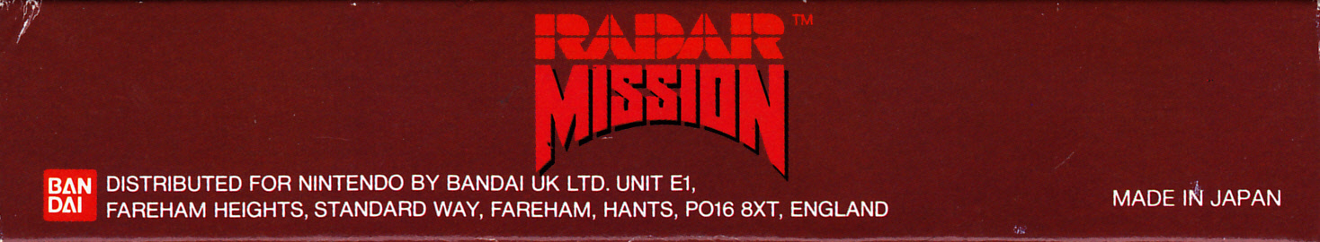 Radar Mission UKV Box top