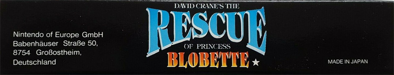 Rescue of Princess Blobette (David Crane's the) NOE Box top