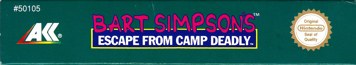 Bart Simpson's Escape from Camp Deadly ASI Box top