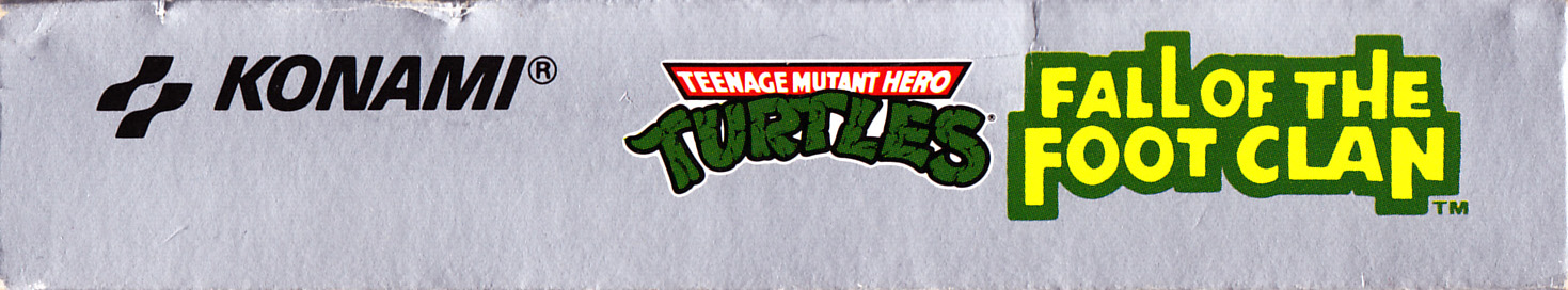 Teenage Mutant Hero Turtles Fall of the Foot Clan FAH Box top