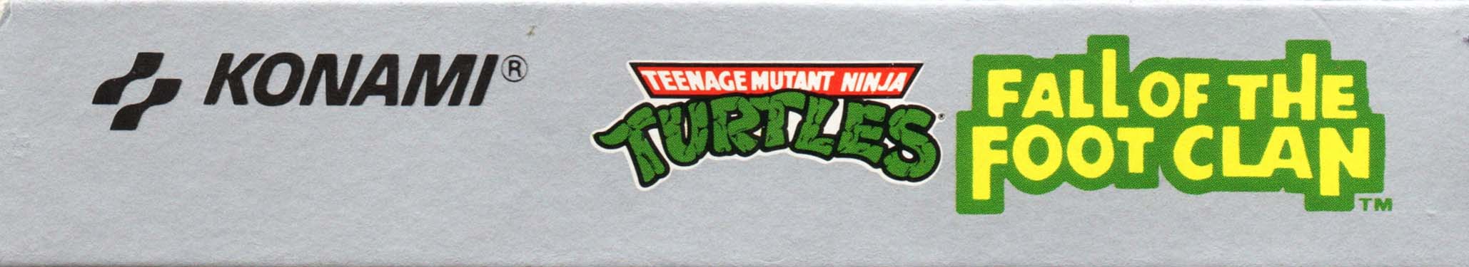 Teenage Mutant Ninja Turtles Fall of the Foot Clan ITA Box top