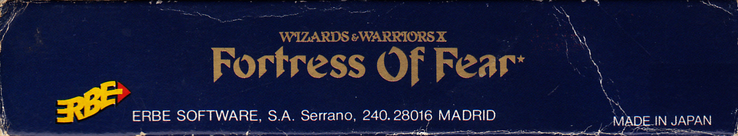 Fortress of Fear (Wizards & Warriors X) ESP-1 Box top