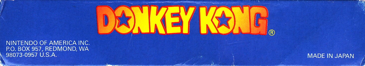 Donkey Kong USA-1 Box top