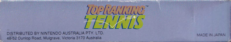 Top Ranking Tennis AUS Box top