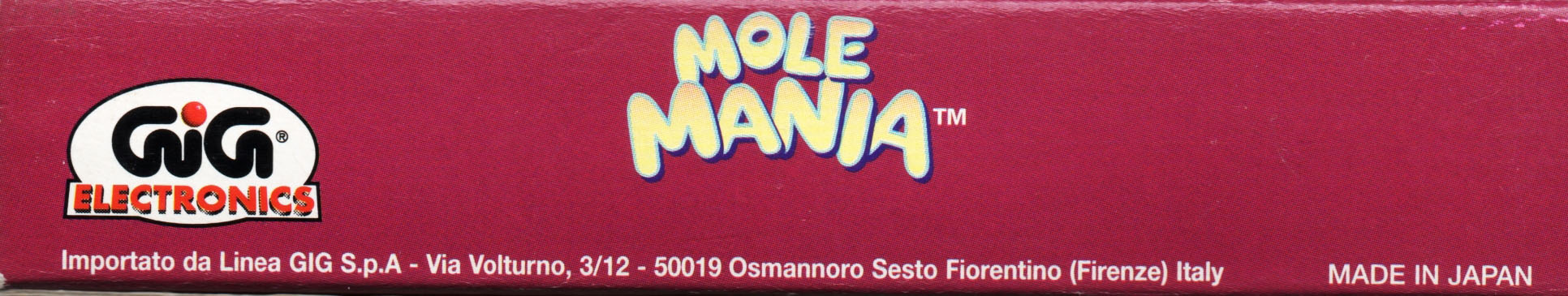 Mole Mania ITA Box top