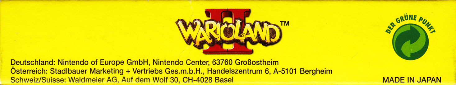 Wario Land II NNOE Box top