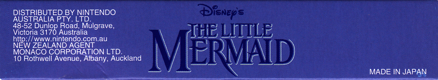 Little Mermaid (Disney’s the) AUS-1 Box top