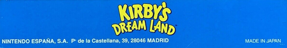 Kirby's Dream Land ESP-2 Box top