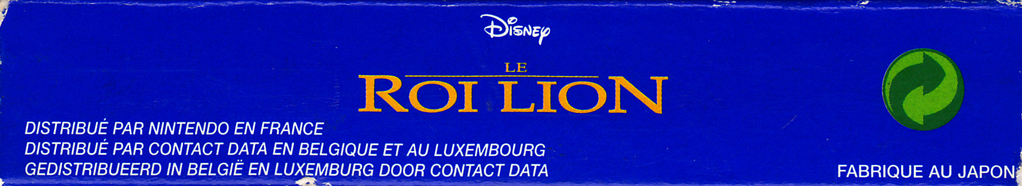 Le roi Lion (Disney) NFRA-1 Box top