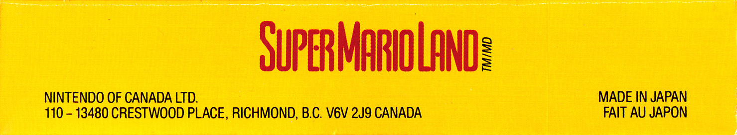 Super Mario Land CAN Box top