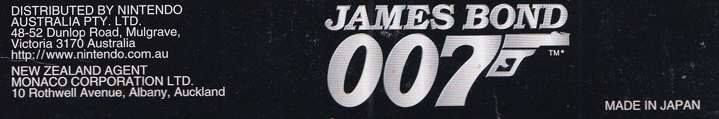 James Bond 007 AUS-1 Box top