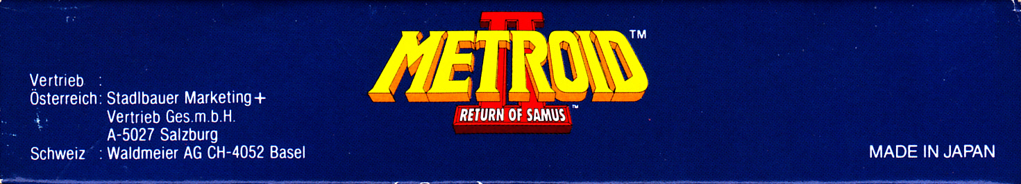 Metroid II Return of Samus FRG-1 Box top