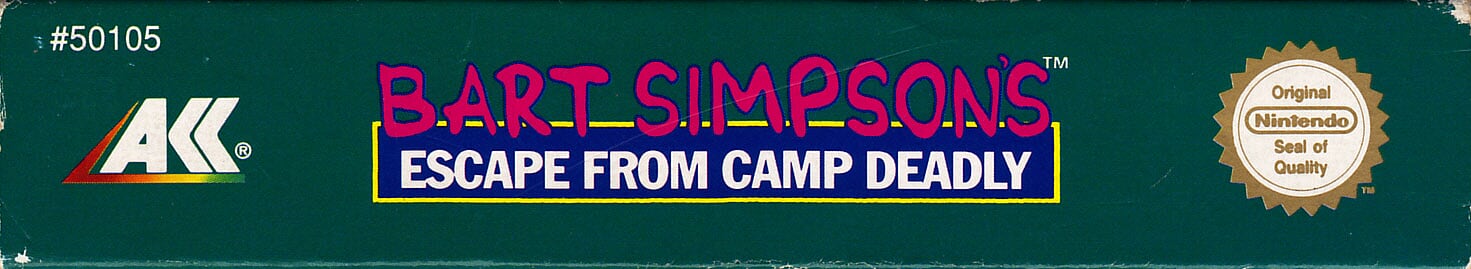 Bart Simpson's Escape from Camp Deadly FAH Box top