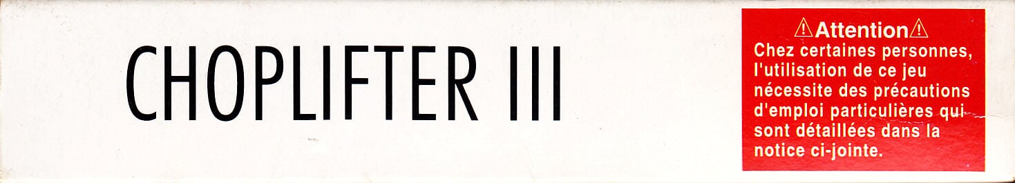 Choplifter III FAH-2 Box top