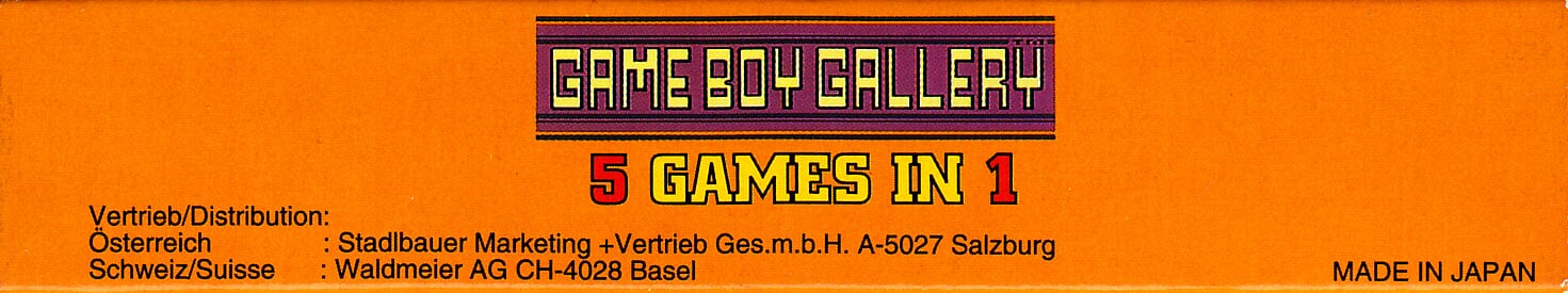 Game Boy Gallery 5 in 1 FRG-1 Box top