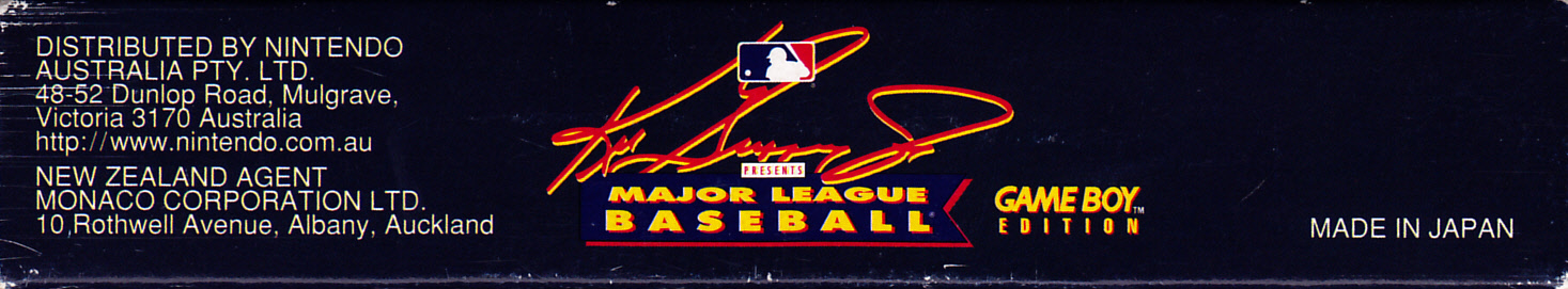 Ken Griffey Jr Presents Major League Baseball AUS Box top