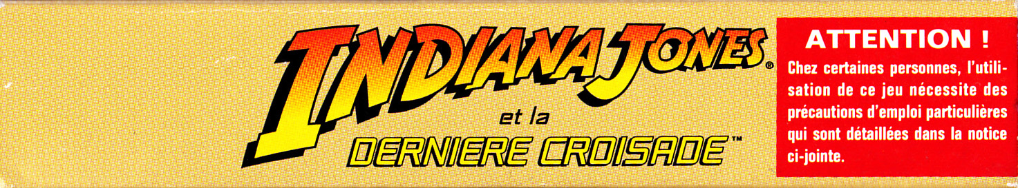 Indy Indiana Jones et la Dernière Croisade FAH-1 Box top