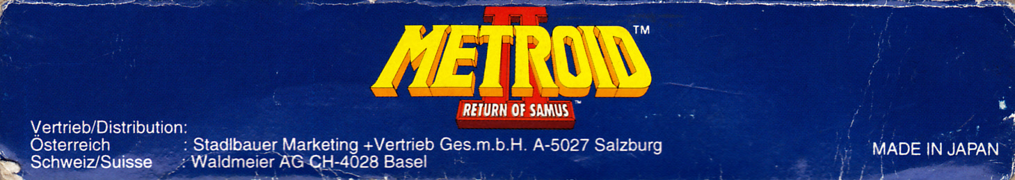 Metroid II Return of Samus FRG-2 Box top