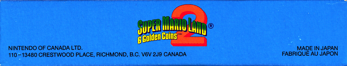 Super Mario Land 2: 6 Golden Coins  CAN-1 Box top