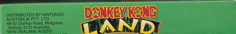 Donkey Kong Land AUS-1 Box top