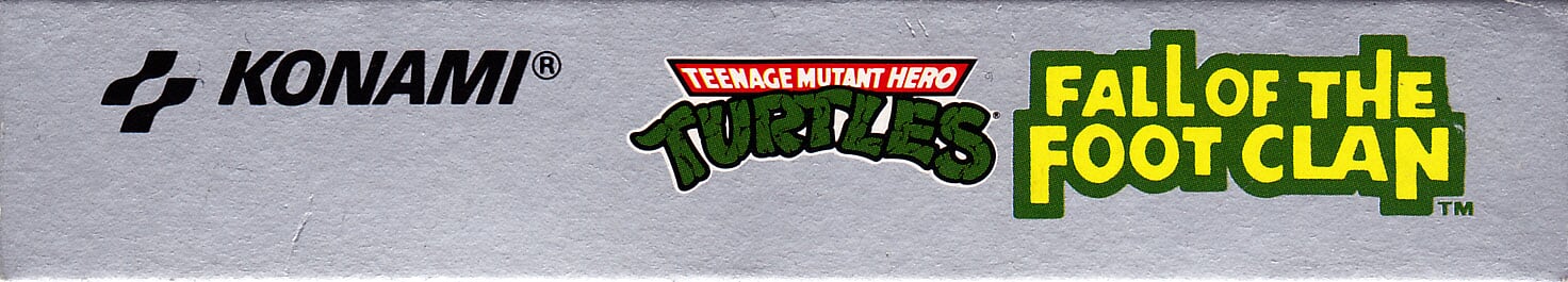 Teenage Mutant Hero Turtles Fall of the Foot Clan UKV Box top