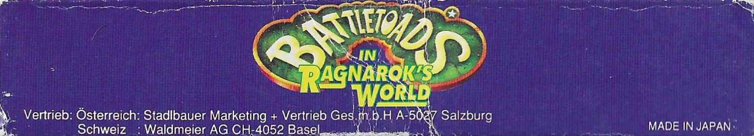 Battletoads in Ragnarok's World FRG-1 Box top